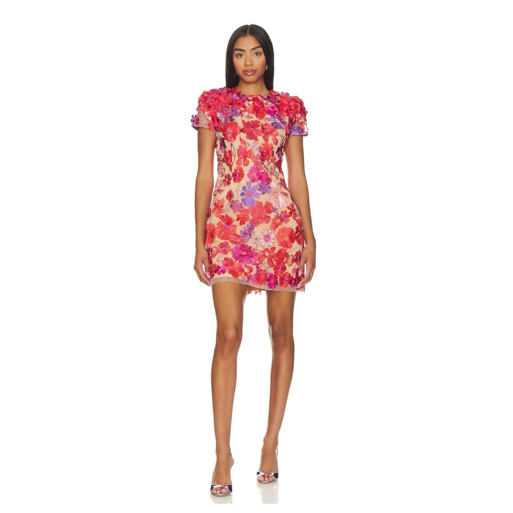 ELLIATT Performance Dress in Nude and Red